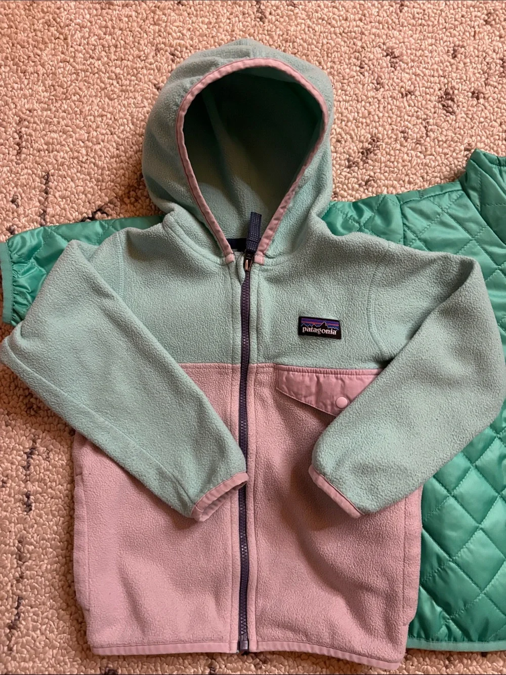 Patagonia fleece jacket and puffer (3T) EUC